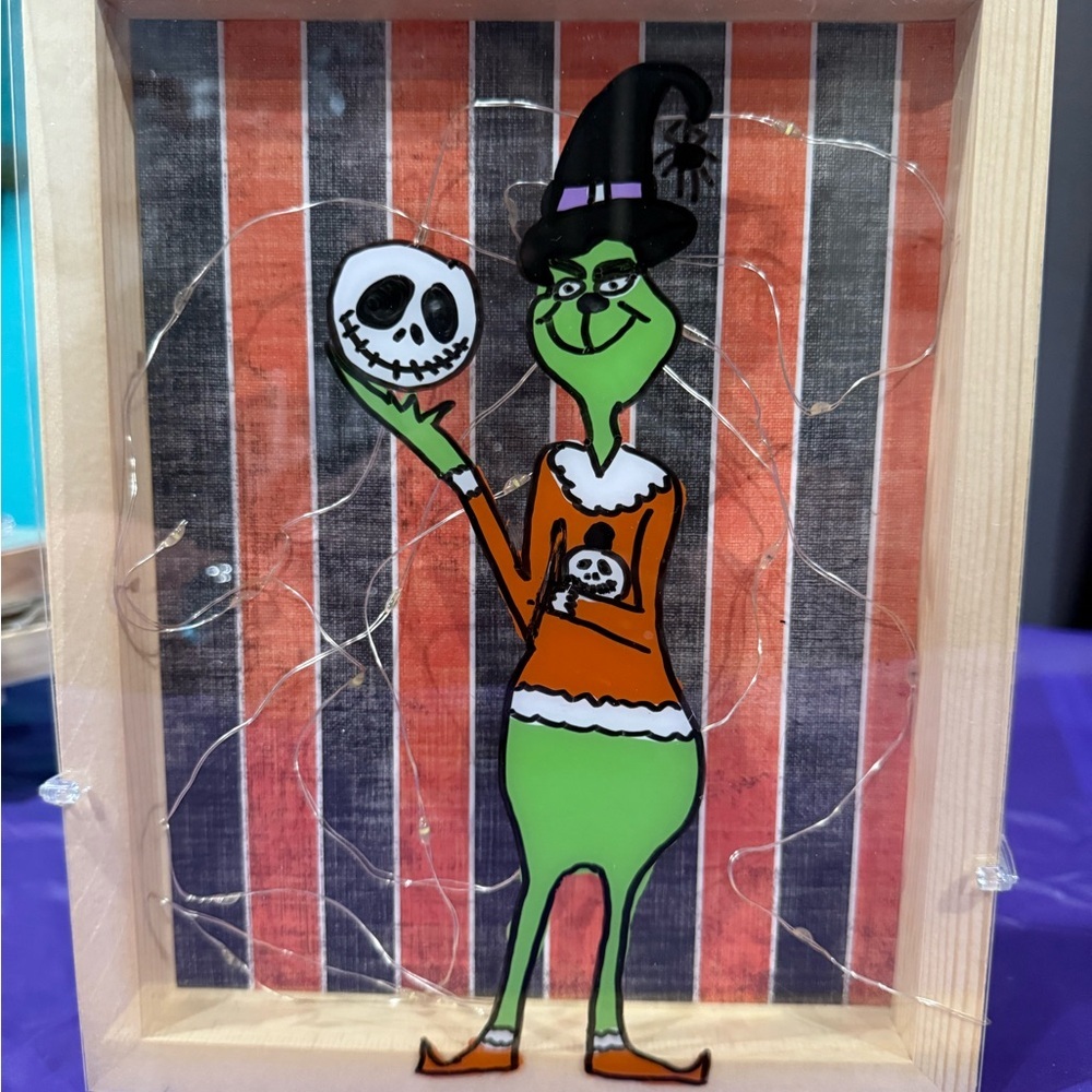 Halloween Grinch Shadow Box Decor